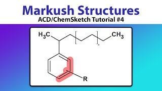 ChemSketch Tutorial 4  Drawing Markush Structures [upl. by Lindie455]