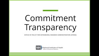 Commitment Transparency [upl. by Lamiv]