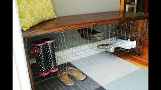 DIY Industrial Entry Shoe Bench [upl. by Evanne]