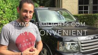 Headlight Restoration On A Range Rover The Best Headlight Restoration [upl. by Brenda]