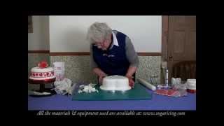 Icing amp Decorating a Heart Shaped Cake pt1 [upl. by Fisa]