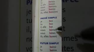 Le verbe boire au passé simple conjugaison apprendre french education français maroc [upl. by Syd]