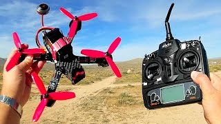 Walkera Furious 215 FPV Racer Drone Flight Test Review [upl. by Stannwood]