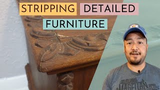 How To Strip Paint From Detailed Wood Furniture [upl. by Stanley]