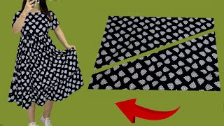 🔥WOW🪡Only 17 meter fabric 🧵 Stylish Trends Dresses Idea Cut and Sew in 10 Minutes 💃 [upl. by Wolgast]