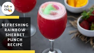 Best Homemade Rainbow Sherbet Punch Recipe [upl. by Nyrmak]