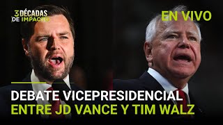 En vivo debate vicepresidencial entre JD Vance y Tim Walz [upl. by Yarased]