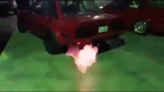 Toyota Carina  RB25DET  flame thrower [upl. by Ahsietal626]