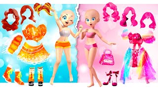 Disney Princess Peach Daisy amp Rosalina Dress Up Challenge  Style wow [upl. by Anoj]