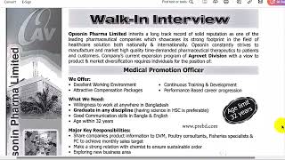 Opsonin Pharma job circular [upl. by Aicilihp879]