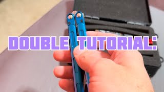 Double Balisong Tutorial Rev Fan to Pencil Grip and Fan Rollover Easy Combo [upl. by Dami]