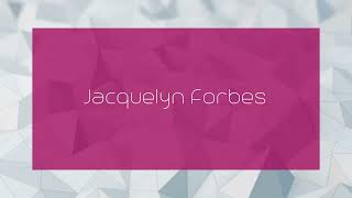 Jacquelyn Forbes  appearance [upl. by Cosetta]