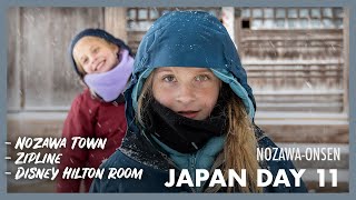 Australian travel Japan Vlog Day 11  Nozawa Town Zipline Disneyland Room [upl. by Ahsiam]