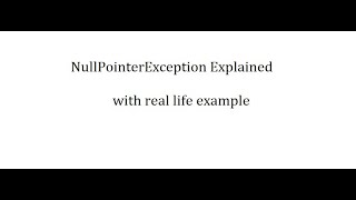 NullPointerException Explained [upl. by Ahseinat311]