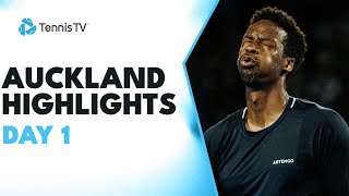 Monfils Begins Season vs Marozsan Eubanks amp Wolf Feature  Auckland 2024 Day 1 Highlights [upl. by Launam315]