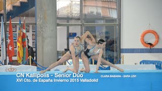 XVI Campeonato de Invierno España Senior Dúo Kallipolis Clara Basiana  Sara Levi [upl. by Ellerey]