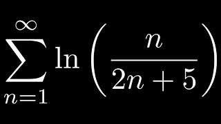 Does the Series SUMlnn2n  5 Converge or Diverge [upl. by Ayenat280]