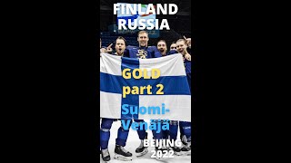 Suomi  Venäjä Jääkiekko Beijing 2022 ICE HOCKEY FinlandRussia PART 2 With TEXTS [upl. by Katleen741]