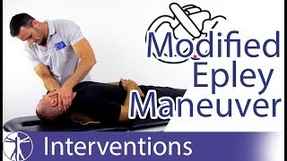 Modified Epley Maneuver  Posterior BPPV Treatment [upl. by Weld]