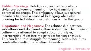 Summary and analysis of From Culture to Hegemony Dick Hebdige [upl. by Ennovyhc]