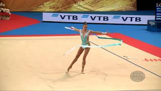 SOLDATOVA Aleksandra RUS  2018 Rhythmic Worlds Sofia BUL  Qualifications Ribbon [upl. by Louie]