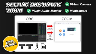 Belajar Cara Setting OBS ke Zoom Meeting  Setting Virtual Cam Plugin Audio Monitor OBS  Video [upl. by Naloc470]