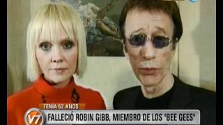 Visión Siete Murió Robin Gibb el cantante de los Bee Gees [upl. by Azelea]