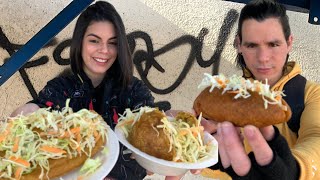 Desayuno Ecuatoriano🍽 Bolones corviches y empanadas de verde Comida callejera en Quito  Geleocos [upl. by Porter227]