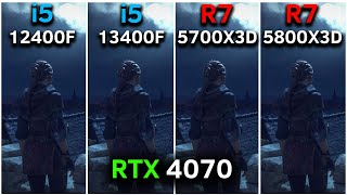 i5 12400F vs i5 13400F vs Ryzen 7 5700X3D vs Ryzen 7 5800X3D  RTX 4070 [upl. by Sokim]