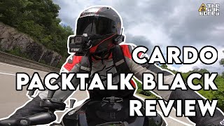 Cardo Packtalk Black motorcycle bluetooth intercom review [upl. by Surad664]