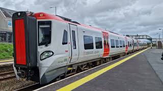 TfW Class 197 Departing Pembrey and Burry Port Station On 14424 [upl. by Aivatahs]