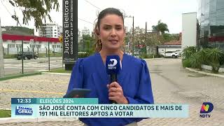 Eleições 2024 São José conta com 5 candidatos e 191 mil eleitores aptos a votar [upl. by Kcirrek389]