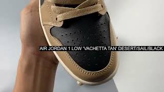 UNBOXING Air Jordan 1 Low Vachetta Tan DesertSailBlack DC0774201 Desert Sail Jordan [upl. by Sairtemed]