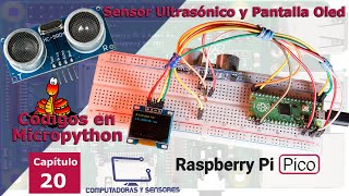 Medir Distancia con Sensor Ultrasónico Raspberry Pi Pico y Lectura en Pantalla Oled con Micropython [upl. by Desireah]