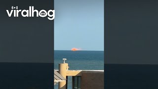 SpaceX Starship Booster Crashes Into the Ocean  ViralHog [upl. by Akialam]