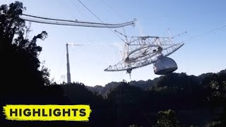 Watch the Arecibo Observatorys catastrophic collapse [upl. by Nosnorb]