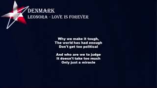 Leonora  Love is forever Karaoke version Denmark  Eurovision 2019 [upl. by Cari669]