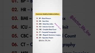 Common medical abbreviation shortfeed shorts [upl. by Pritchard]