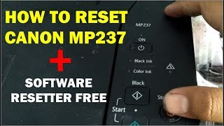 how to reset canon mp237absorber full  free software resetter [upl. by Aerdna]