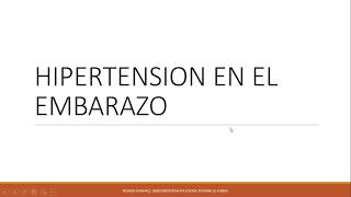 Hipertension arterial en el embarazo fisiopatologia [upl. by Isola]