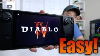 Installing Diablo 4 on Steam Deck Step By Step How To [upl. by Enidlareg474]