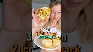 Herzhafte Blätterteig Rosen  3 Zutaten Rezept mit Zucchini [upl. by Aketahs]