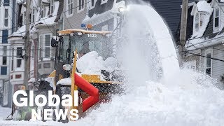 The aftermath of the NL winter storm more snow hits Atlantic Canada [upl. by Milore336]