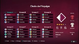 Coupe du monde 2022 Compositions groupe personalisé [upl. by Suk448]