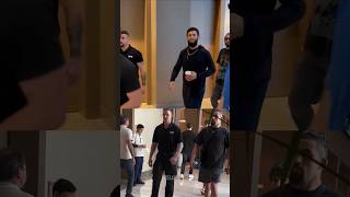 Khamzat Chimaev amp Robert Whittaker arrive in Abu Dhabi for UFC 308 [upl. by Ahsekal]