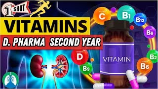 ONE SHOT  Vitamins  Biochemistry  DPHARMA  2nd YEAR dpharma biochemistry exitexam [upl. by Azyl]