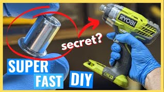 DIY RivNut with a DRILL  How To Nutsert Rivet Nut DIY without tool [upl. by Danyette592]