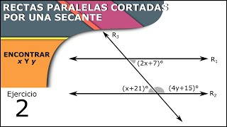 Rectas paralelas cortadas por una secante Ej 2  SimpleAlgebra1 [upl. by Asalocin]