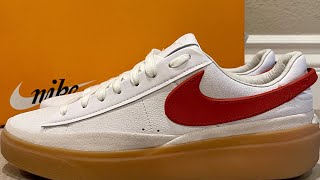 NIKE BLAZER PHANTOM LOW White  University Red [upl. by Vanhomrigh]