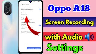 how to screen recording in oppo a18 oppo a18 screen recording with sound [upl. by Monarski]